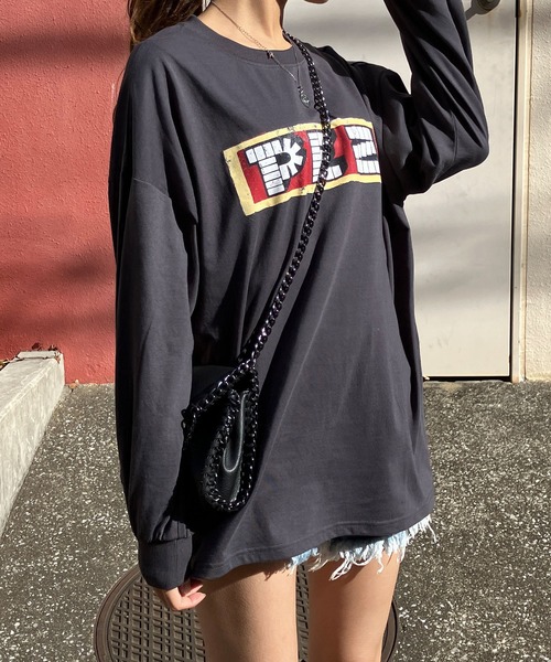 GLAMOROUS JANE(グラマラスジェーン)の「PEZプリントロンT(Tシャツ/カットソー・レディース・ブラック/オフホワイト/チャコールグレー・FREE)」の17枚目の写真