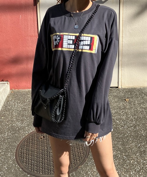 GLAMOROUS JANE(グラマラスジェーン)の「PEZプリントロンT(Tシャツ/カットソー・レディース・ブラック/オフホワイト/チャコールグレー・FREE)」の18枚目の写真
