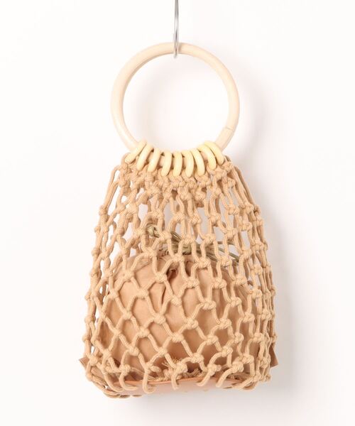 CELEN（セレン）の「【浴衣小物】ラウンドハンドル編みバッグ（和装小物・レディース・ピンク/グリーン/ホワイト/ブラウン・FREE）」の6枚目の写真