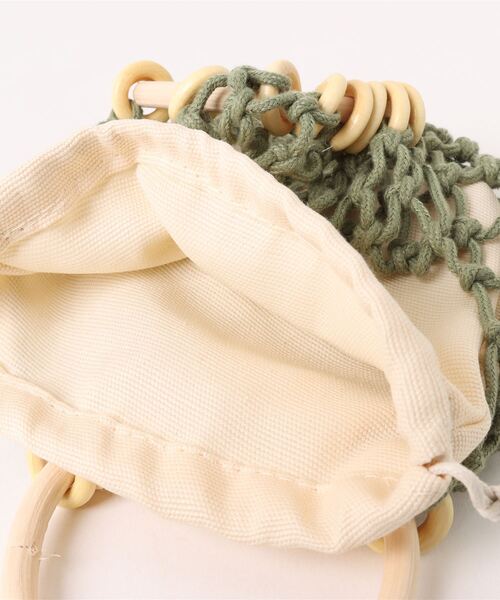 CELEN（セレン）の「【浴衣小物】ラウンドハンドル編みバッグ（和装小物・レディース・ピンク/グリーン/ホワイト/ブラウン・FREE）」の12枚目の写真