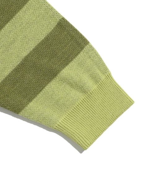 NICE GHOST CLUB(ナイスゴーストクラブ)の「A'GEM/9 × .kom『NICE GHOST CLUB/ナイスゴーストクラブ』 BABY DEVIL STRIPE KNIT/ベビーデビル ストライプ ニット(ニット/セーター・メンズ・ピンク/イエロー・M/L)」の10枚目の写真