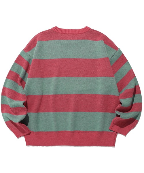NICE GHOST CLUB(ナイスゴーストクラブ)の「A'GEM/9 × .kom『NICE GHOST CLUB/ナイスゴーストクラブ』 BABY DEVIL STRIPE KNIT/ベビーデビル ストライプ ニット(ニット/セーター・メンズ・ピンク/イエロー・M/L)」の14枚目の写真
