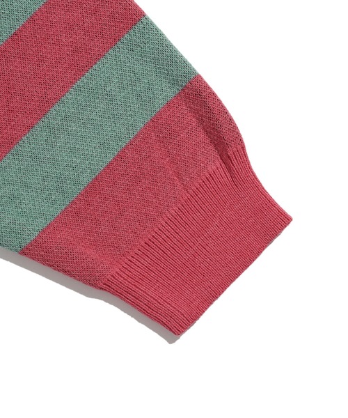 NICE GHOST CLUB(ナイスゴーストクラブ)の「A'GEM/9 × .kom『NICE GHOST CLUB/ナイスゴーストクラブ』 BABY DEVIL STRIPE KNIT/ベビーデビル ストライプ ニット(ニット/セーター・メンズ・ピンク/イエロー・M/L)」の17枚目の写真