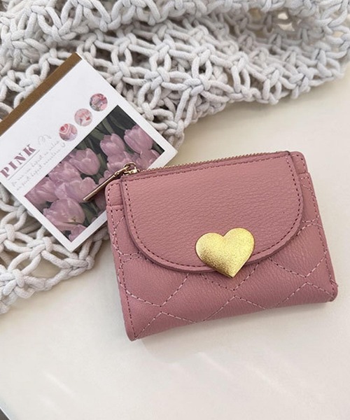 Mignonjour(ミニョンジュール)の「Mignonjour/ハートミニウォレット M2281(財布・レディース・ピンク/レッド/ネイビー/ブラック/グレー・FREE)」の7枚目の写真