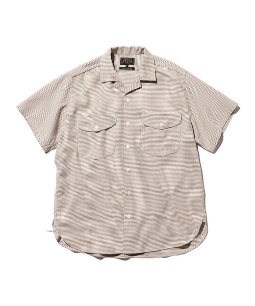 BEAMS PLUS(ビームスプラス)の「BEAMS PLUS / ハウンドトゥース ワークシャツ クラシックフィット(シャツ/ブラウス・メンズ・ブラック/ブラウン/グリーン・SMALL/MEDIUM/LARGE/X-LARGE)」の1枚目の写真