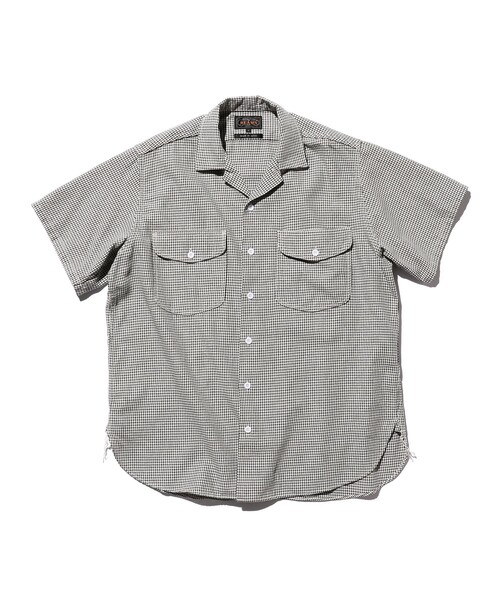BEAMS PLUS(ビームスプラス)の「BEAMS PLUS / ハウンドトゥース ワークシャツ クラシックフィット(シャツ/ブラウス・メンズ・ブラック/ブラウン/グリーン・SMALL/MEDIUM/LARGE/X-LARGE)」の2枚目の写真