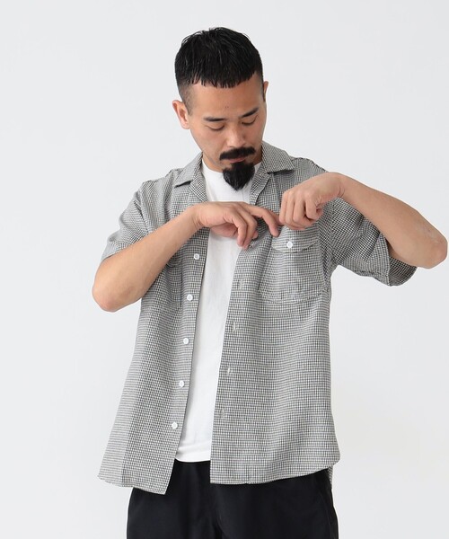BEAMS PLUS(ビームスプラス)の「BEAMS PLUS / ハウンドトゥース ワークシャツ クラシックフィット(シャツ/ブラウス・メンズ・ブラック/ブラウン/グリーン・SMALL/MEDIUM/LARGE/X-LARGE)」の6枚目の写真