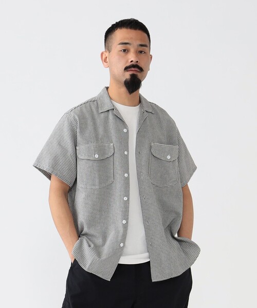 BEAMS PLUS(ビームスプラス)の「BEAMS PLUS / ハウンドトゥース ワークシャツ クラシックフィット(シャツ/ブラウス・メンズ・ブラック/ブラウン/グリーン・SMALL/MEDIUM/LARGE/X-LARGE)」の7枚目の写真