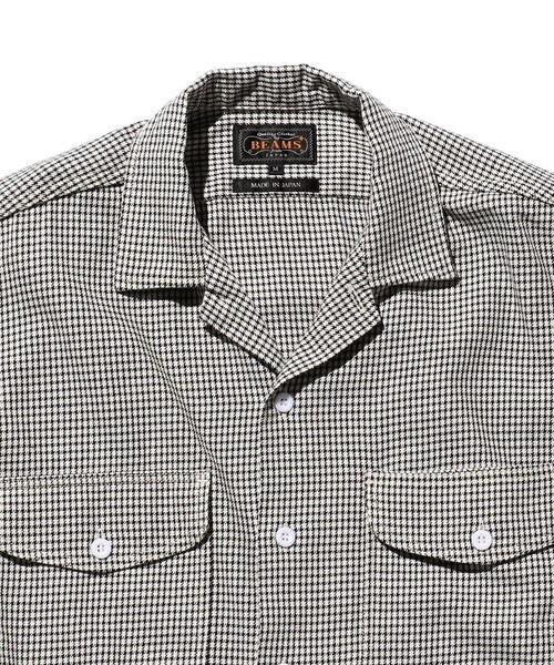 BEAMS PLUS(ビームスプラス)の「BEAMS PLUS / ハウンドトゥース ワークシャツ クラシックフィット(シャツ/ブラウス・メンズ・ブラック/ブラウン/グリーン・SMALL/MEDIUM/LARGE/X-LARGE)」の8枚目の写真