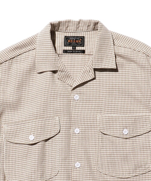 BEAMS PLUS(ビームスプラス)の「BEAMS PLUS / ハウンドトゥース ワークシャツ クラシックフィット(シャツ/ブラウス・メンズ・ブラック/ブラウン/グリーン・SMALL/MEDIUM/LARGE/X-LARGE)」の15枚目の写真