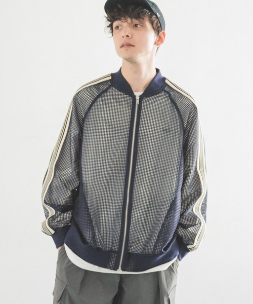 PERSON'S(パーソンズ)の「【PERSON’S/パーソンズ】サイドラインメッシュトラックルーズジャケット(ブルゾン・メンズ・ホワイト/ネイビー・MEDIUM/LARGE)」の16枚目の写真