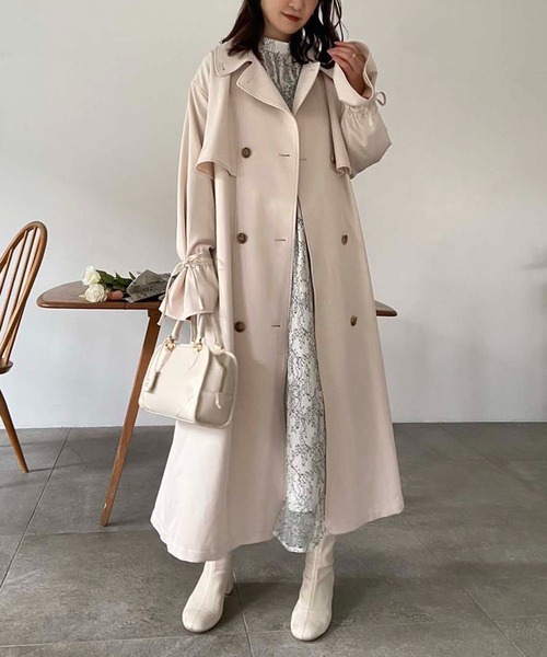 one after another NICE CLAUP(ワンアフターアナザーナイスクラップ)の「カシュクールアソートロングワンピース(ワンピース・レディース・ホワイト/ベージュ/ホワイト系その他/モカ・FREE)」の12枚目の写真