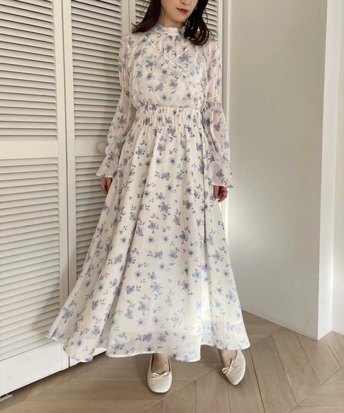 one after another NICE CLAUP(ワンアフターアナザーナイスクラップ)の「カシュクールアソートロングワンピース(ワンピース・レディース・ホワイト/ベージュ/ホワイト系その他/モカ・FREE)」の6枚目の写真