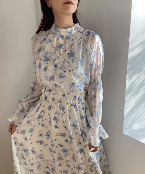 one after another NICE CLAUP(ワンアフターアナザーナイスクラップ)の「カシュクールアソートロングワンピース(ワンピース・レディース・ホワイト/ベージュ/ホワイト系その他/モカ・FREE)」の9枚目の写真