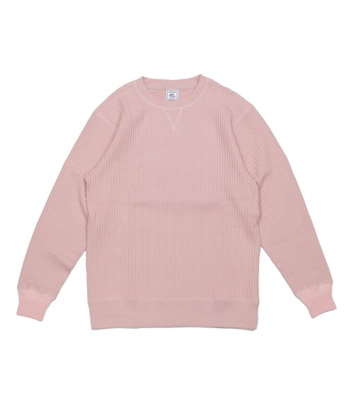 JEMORGAN（ジェーイーモーガン）の「【JEMORGAN / ジェーイーモーガン】ビッグワッフルトレーナー（スウェット・メンズ・サックスブルー/カーキ/ブラック/ブルー/ピンク/グリーン/杢グレー/オフホワイト/ホワイト系/ブルーグリーン/チャコールグレー/ダークオレンジ/ブラック系/モカ/ベージュ/オートミール/ネイビー/パープル/オレンジ/ブラウン・L/M/XL/S）」の18枚目の写真