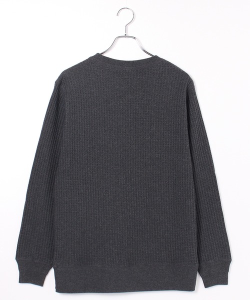 JEMORGAN（ジェーイーモーガン）の「【JEMORGAN / ジェーイーモーガン】ビッグワッフルトレーナー（スウェット・メンズ・サックスブルー/カーキ/ブラック/ブルー/ピンク/グリーン/杢グレー/オフホワイト/ホワイト系/ブルーグリーン/チャコールグレー/ダークオレンジ/ブラック系/モカ/ベージュ/オートミール/ネイビー/パープル/オレンジ/ブラウン・L/M/XL/S）」の21枚目の写真