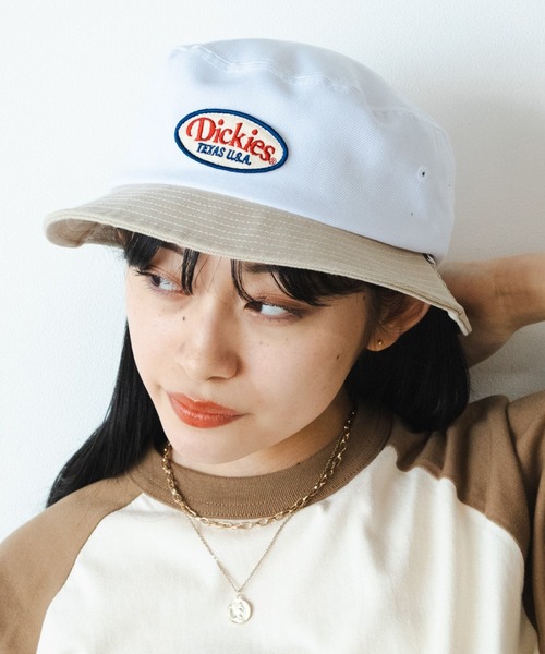 Dickies(ディッキーズ)の「Dickies/ディッキーズ EX WAPPEN BUCKET HAT バケットハット(ハット・メンズ・サックスブルー/ブラック/インディゴブルー/ホワイト・FREE)」の1枚目の写真