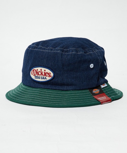 Dickies(ディッキーズ)の「Dickies/ディッキーズ EX WAPPEN BUCKET HAT バケットハット(ハット・メンズ・サックスブルー/ブラック/インディゴブルー/ホワイト・FREE)」の4枚目の写真