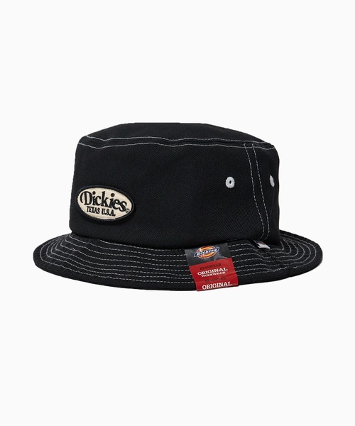 Dickies(ディッキーズ)の「Dickies/ディッキーズ EX WAPPEN BUCKET HAT バケットハット(ハット・メンズ・サックスブルー/ブラック/インディゴブルー/ホワイト・FREE)」の2枚目の写真