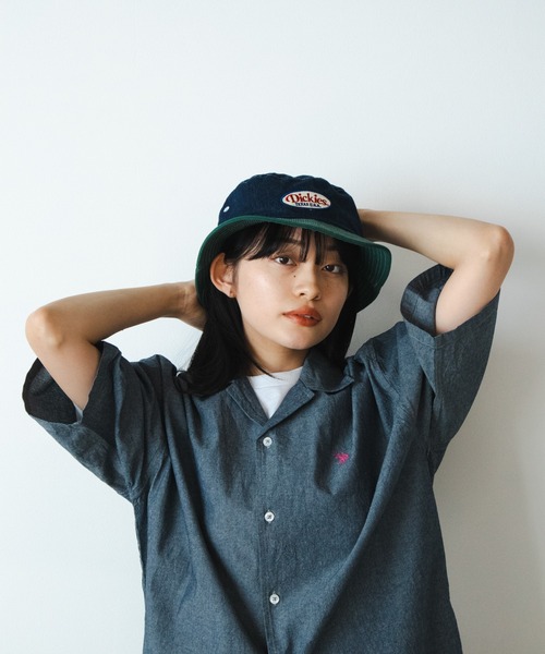 Dickies(ディッキーズ)の「Dickies/ディッキーズ EX WAPPEN BUCKET HAT バケットハット(ハット・メンズ・サックスブルー/ブラック/インディゴブルー/ホワイト・FREE)」の22枚目の写真