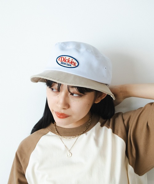 Dickies(ディッキーズ)の「Dickies/ディッキーズ EX WAPPEN BUCKET HAT バケットハット(ハット・メンズ・サックスブルー/ブラック/インディゴブルー/ホワイト・FREE)」の15枚目の写真