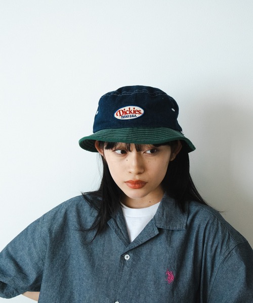 Dickies(ディッキーズ)の「Dickies/ディッキーズ EX WAPPEN BUCKET HAT バケットハット(ハット・メンズ・サックスブルー/ブラック/インディゴブルー/ホワイト・FREE)」の21枚目の写真