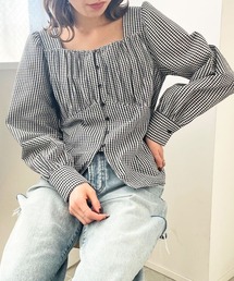 LOWRYS FARM | スクエアブラウスＬＳ 102238(シャツ/ブラウス)