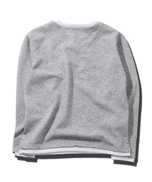 jiggys shop(ジギーズショップ)の「ジオメトリックジャガードフェイクキーネックロンT カットソー 長袖Tシャツ(Tシャツ/カットソー・メンズ・グレー/ブラック/ブラック系その他・LARGE/MEDIUM)」の8枚目の写真