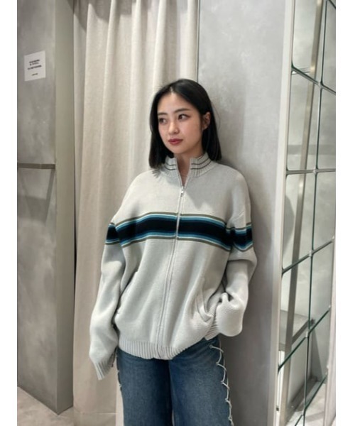 【極美品✨】ライクニット ジャケット コットン 2B イタリア製 サマーニット LIGHT 2B JKT -STRIPE | junhashimoto（ジュンハシモト