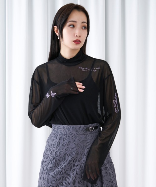 タトゥープリントシアーインナー（Tシャツ/カットソー）｜Ellno Loset
