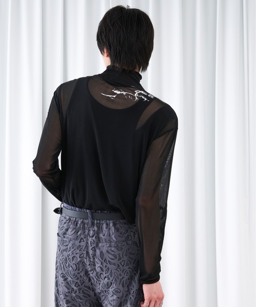 タトゥープリントシアーインナー（Tシャツ/カットソー）｜Ellno Loset