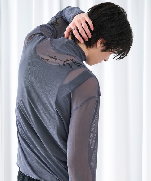 タトゥープリントシアーインナー（Tシャツ/カットソー）｜Ellno Loset