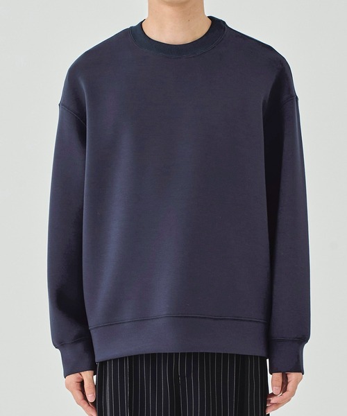 STUDIOUS（ステュディオス）の「ZEROグラビティクルーネック（スウェット・メンズ・ライトグレー/ネイビー/ブラック・1/2）」の14枚目の写真