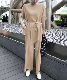 ニットセットアップ 冷感タッチレディース