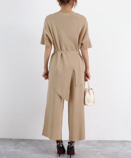 Miniministore(ミニミニストア)の「ニットセットアップ 冷感タッチレディース(サロペット/オーバーオール・レディース・ブラック/ミント/ベージュ/ブラウン・FREE)」の14枚目の写真