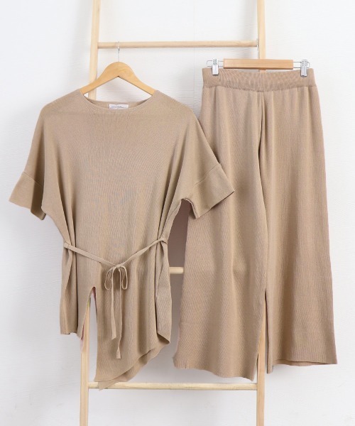 Miniministore(ミニミニストア)の「ニットセットアップ 冷感タッチレディース(サロペット/オーバーオール・レディース・ブラック/ミント/ベージュ/ブラウン・FREE)」の15枚目の写真