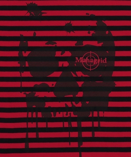 【セール】『mahagrid/マハグリッド』 DEAD POINT STRIPED TEE/デッドポイントボーダー Tシャツ（Tシャツ/カットソー）｜MAHAGRID（マハグリッド）