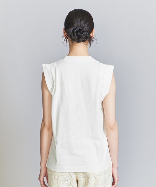 +81BRANCA(ハチイチブランカ)の「【別注】<+81BRANCA>ロールアップ フォトTシャツ(Tシャツ/カットソー・レディース・オフホワイト/ブラック・FREE)」の15枚目の写真