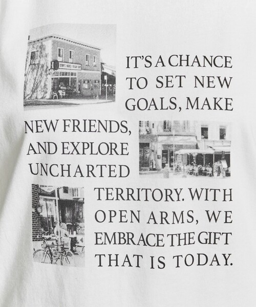 +81BRANCA(ハチイチブランカ)の「【別注】<+81BRANCA>ロールアップ フォトTシャツ(Tシャツ/カットソー・レディース・オフホワイト/ブラック・FREE)」の19枚目の写真