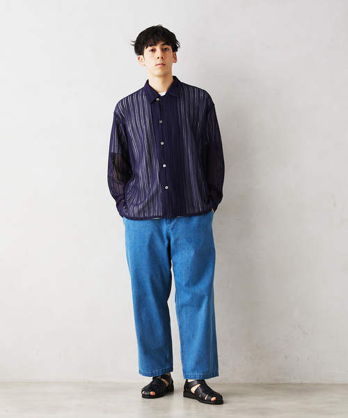 JOURNAL STANDARD relume（ジャーナルスタンダード　レリューム）の「【SPORTCLAD / スポーツクラッド】別注 デニムペインターパンツ（デニムパンツ・メンズ・ブラック/コバルトブルー/ライトブルー/アイボリー・LARGE/MEDIUM/SMALL）」の6枚目の写真