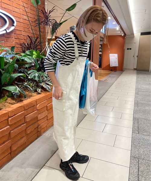 feepur by saya（フェピュールバイサヤ）の「【XSサイズあり】フリンジカーゴジャンスカ（ジャンパースカート・レディース・ブラック/オフホワイト/カーキ・MEDIUM/X-SMALL）」の18枚目の写真