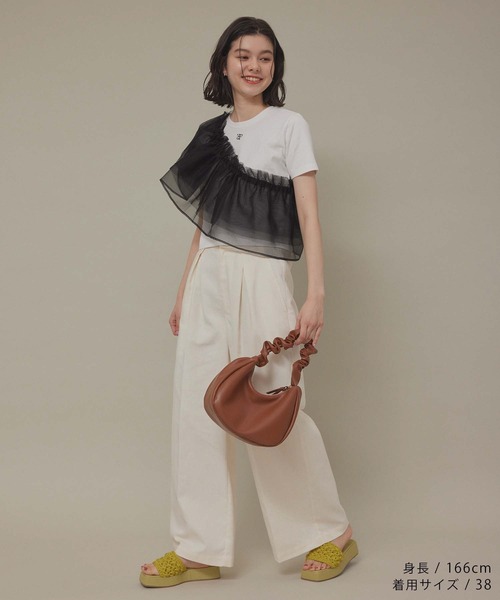 ROPE' PICNIC(ロペピクニック)の「マルチウェイチュールケープ(マフラー・レディース・オフホワイト/ブラック・38)」の18枚目の写真