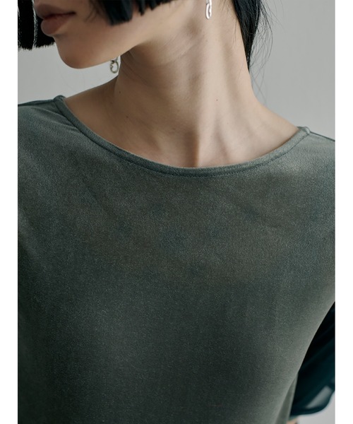 SORIN（ソリン　）の「See-through Velour Bodysuit（Tシャツ/カットソー・レディース・ホワイト/ライトグレー/オリーブ・38）」の9枚目の写真