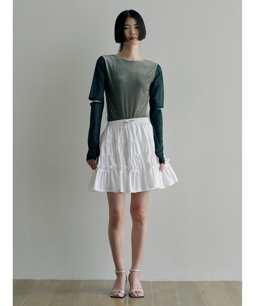 SORIN（ソリン　）の「See-through Velour Bodysuit（Tシャツ/カットソー・レディース・ホワイト/ライトグレー/オリーブ・38）」の14枚目の写真
