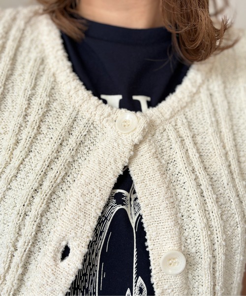 CPCM（シーピーシーエム）の「スラブヤーンコンパクトニットベスト（ニット/セーター・レディース・ブラック/ブルー/アイボリー/オレンジ・FREE）」の10枚目の写真