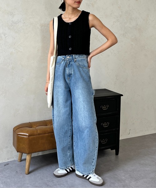 CPCM（シーピーシーエム）の「スラブヤーンコンパクトニットベスト（ニット/セーター・レディース・ブラック/ブルー/アイボリー/オレンジ・FREE）」の21枚目の写真