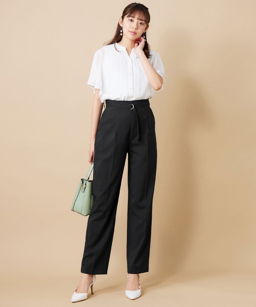 alotta(アロッタ)の「共布ベルト付ハイウエストテーパードパンツ(その他パンツ・レディース・ブラック/ライトグリーン/アイボリー・LARGE/MEDIUM/X-LARGE/XX-LARGE)」の5枚目の写真