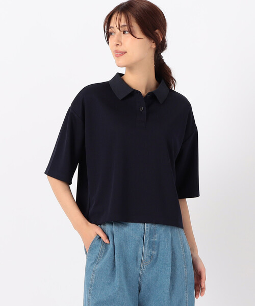 COMME CA ISM(コムサイズム)の「【サスティナブル】 AQUAROBE ポロシャツ(ポロシャツ・レディース・ホワイト/ネイビー/ブルー・FREE)」の3枚目の写真