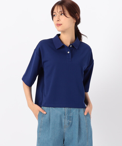 COMME CA ISM(コムサイズム)の「【サスティナブル】 AQUAROBE ポロシャツ(ポロシャツ・レディース・ホワイト/ネイビー/ブルー・FREE)」の1枚目の写真