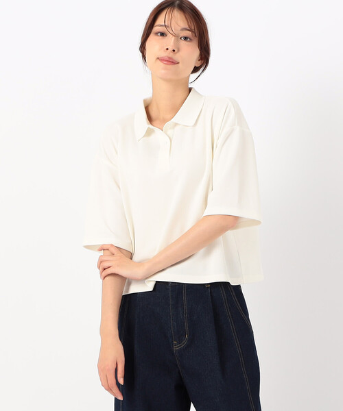 COMME CA ISM(コムサイズム)の「【サスティナブル】 AQUAROBE ポロシャツ(ポロシャツ・レディース・ホワイト/ネイビー/ブルー・FREE)」の8枚目の写真